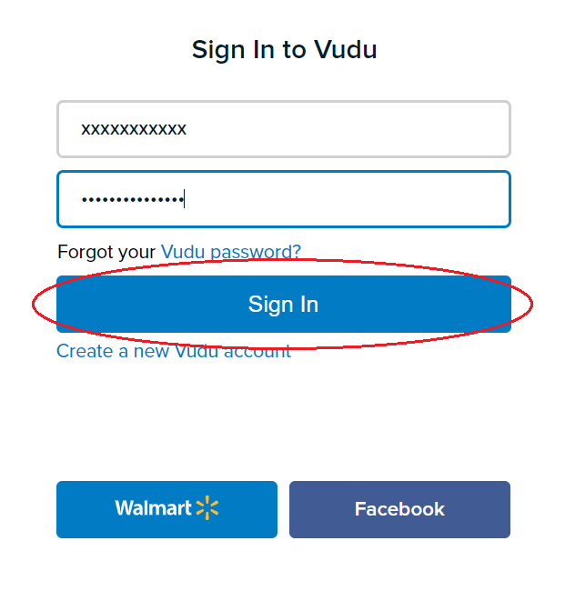 Vudu Sign In
