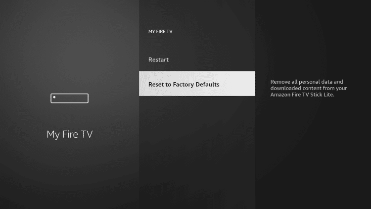 Reset the Firestick and relaunch BeeTV.