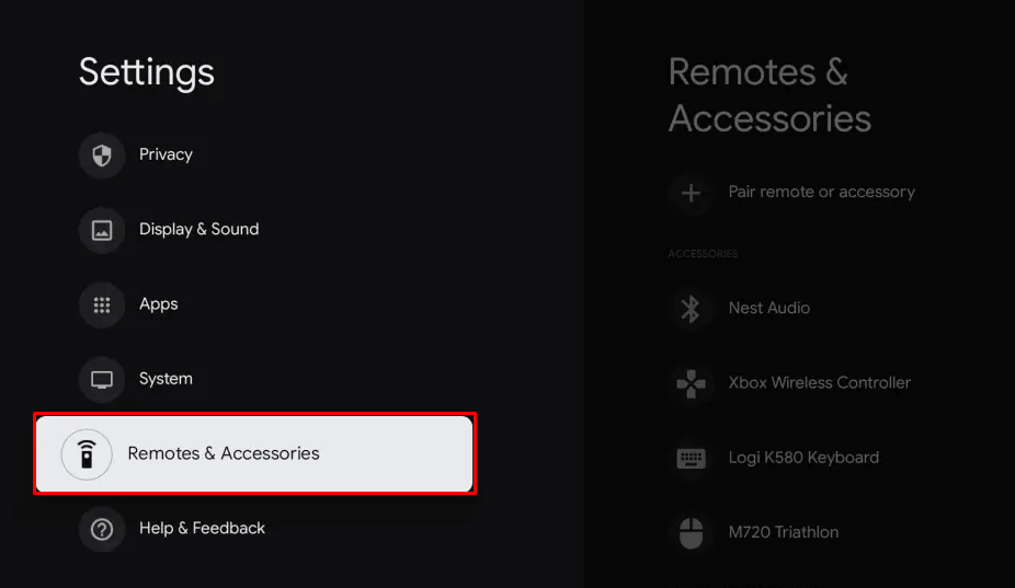 Select Remote & Accessories