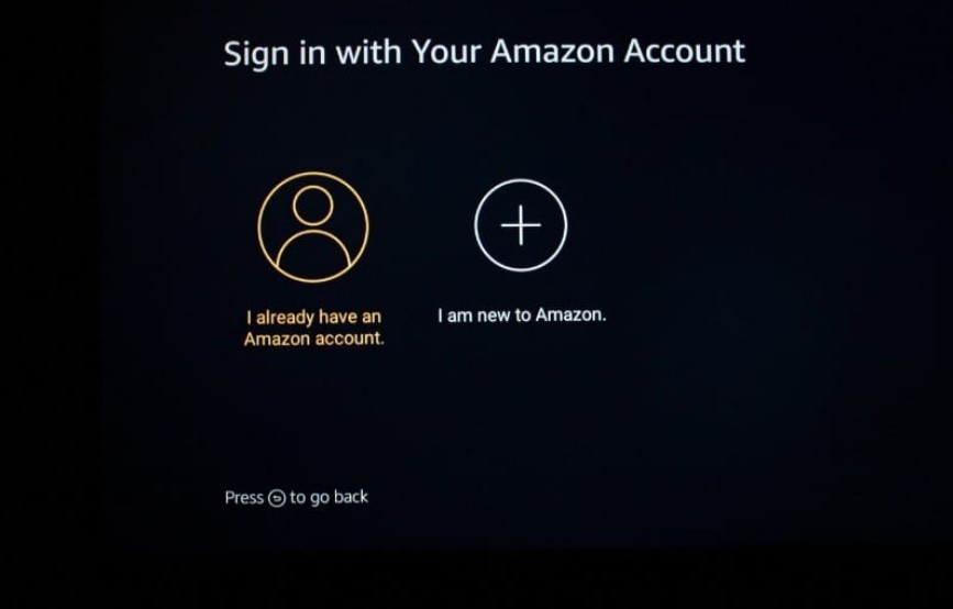 Signing in to Amazon account