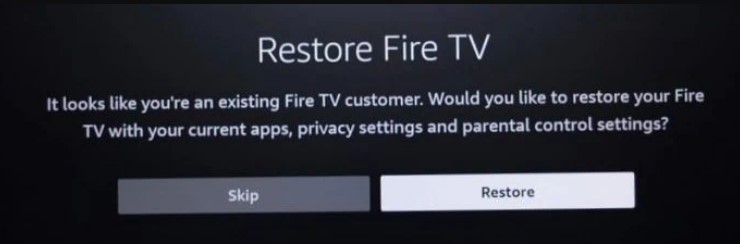 Restore Fire TV option