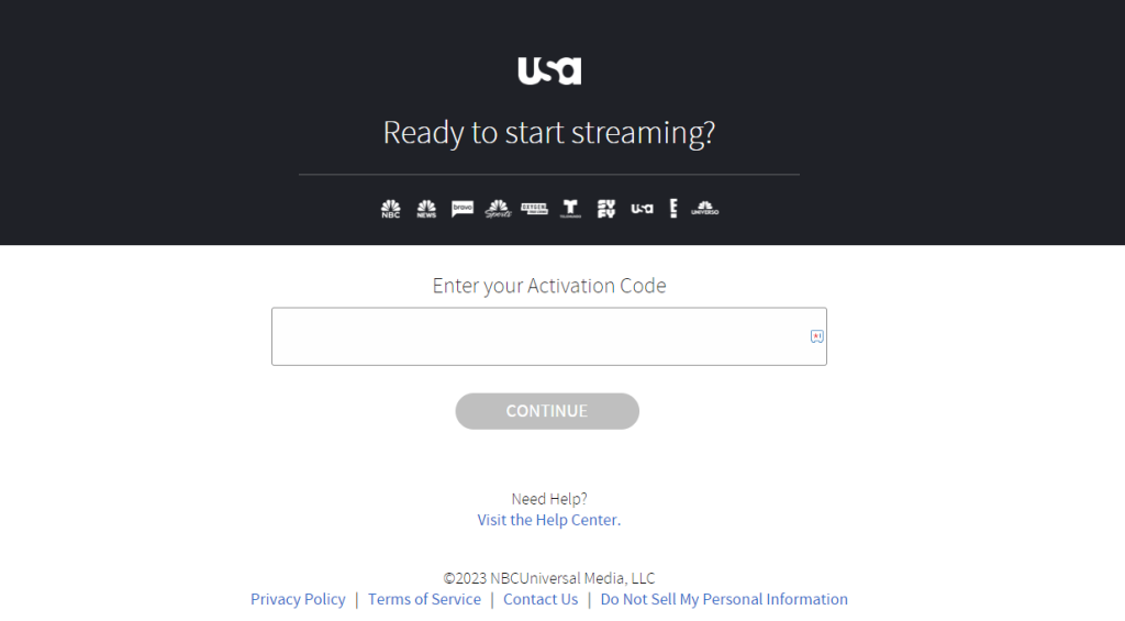 Activate the USA Network app.